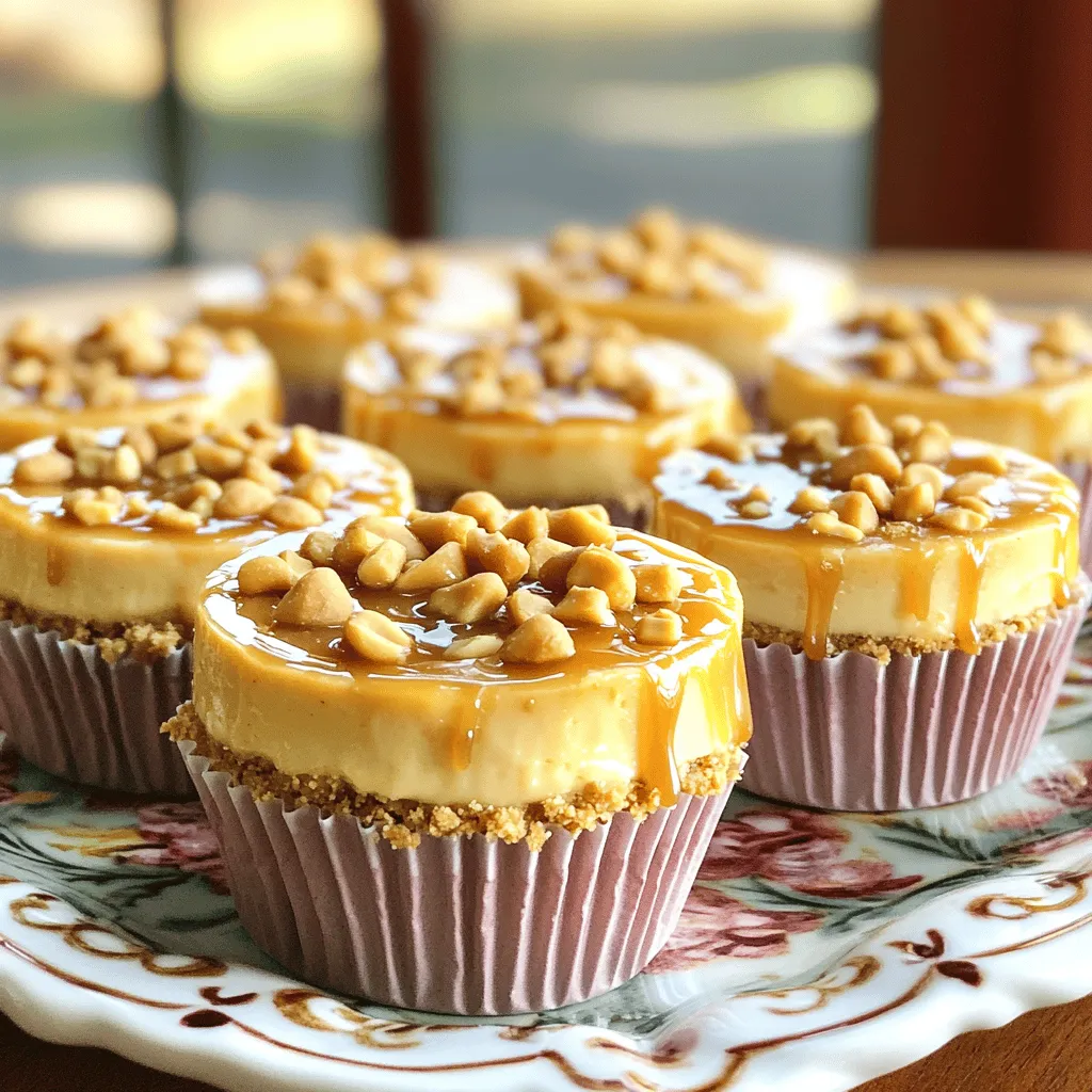 Making Peanut Butter Caramel Mini Cheesecakes is easy with the right ingredients. Here’s what you need:
