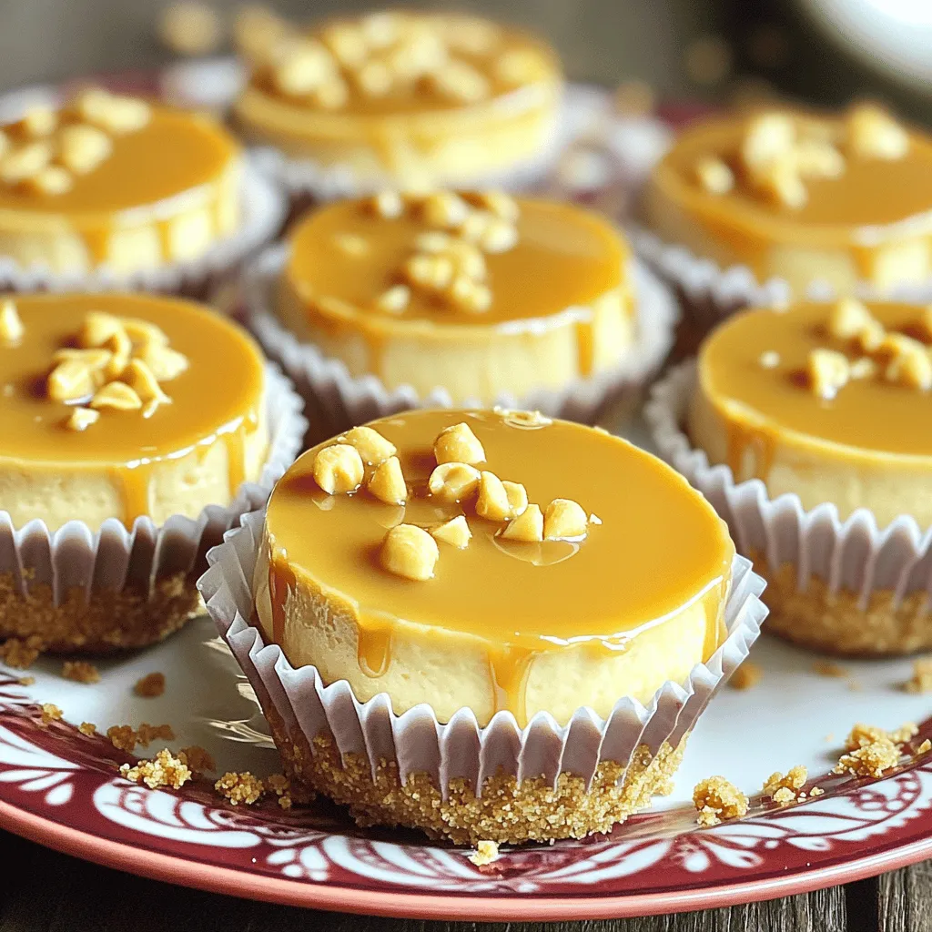 Peanut Butter Caramel Mini Cheesecakes Delightful Treat