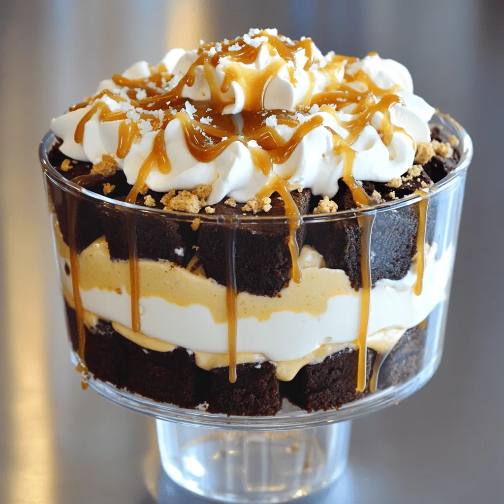 Caramel Cheesecake Brownie Trifle Irresistible Delight
