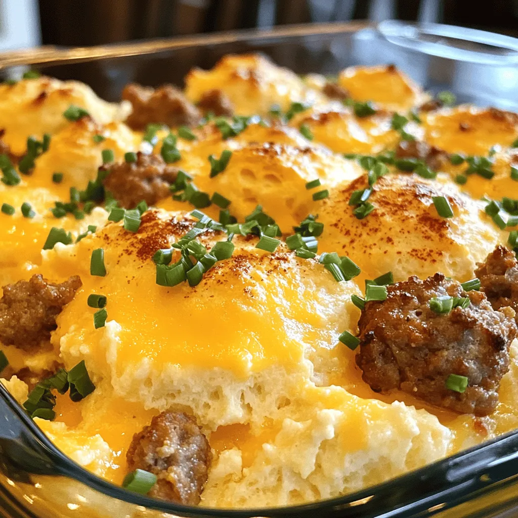 Sausage, Egg &#038; Cheese Biscuit Casserole Delight