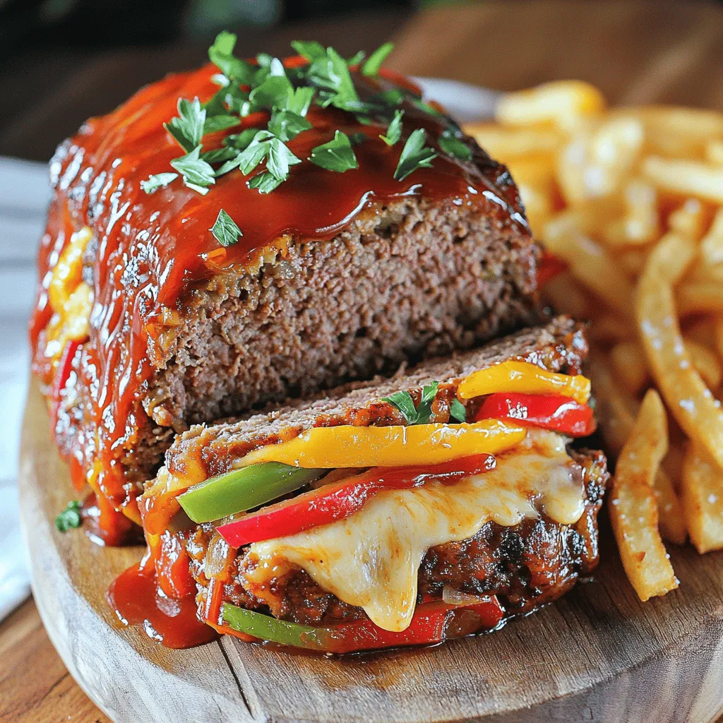 Ultimate Philly Cheesesteak Meatloaf Irresistible Dish