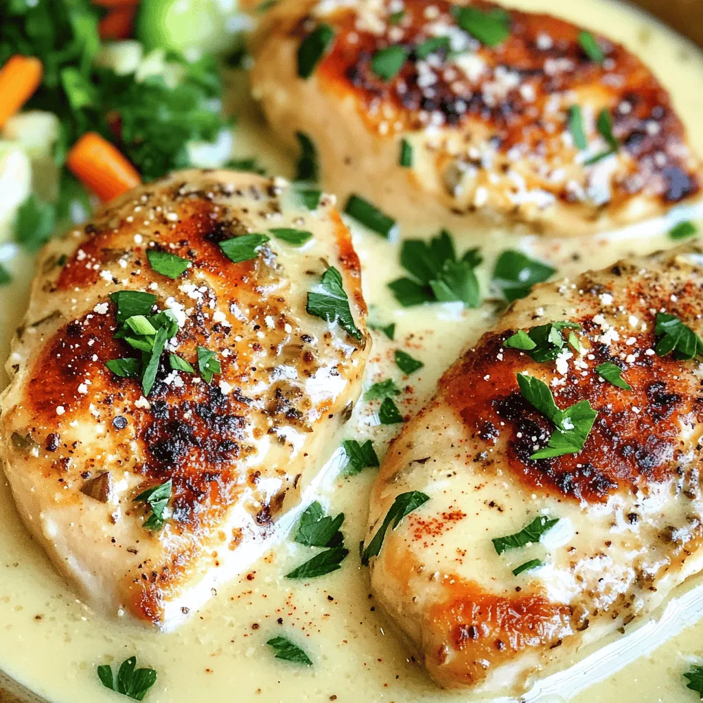 To make Savory Garlic Chicken in a Creamy Sauce, you need: