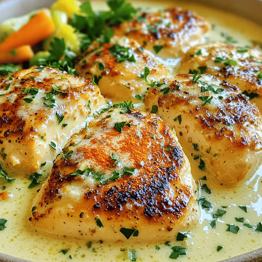 Savory Garlic Chicken in a Creamy Sauce Delight
