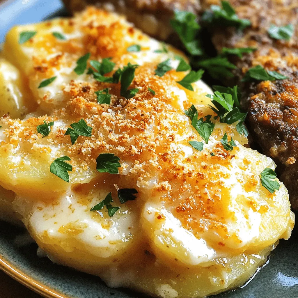 To make delicious scalloped potatoes and savory beef cutlets, you need simple, fresh ingredients.