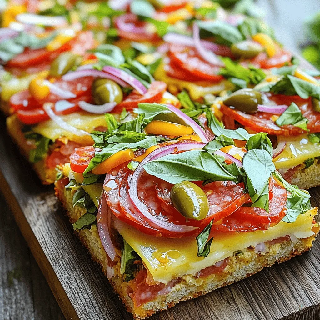 Italian Sub Squares Flavorful and Easy Snack Idea