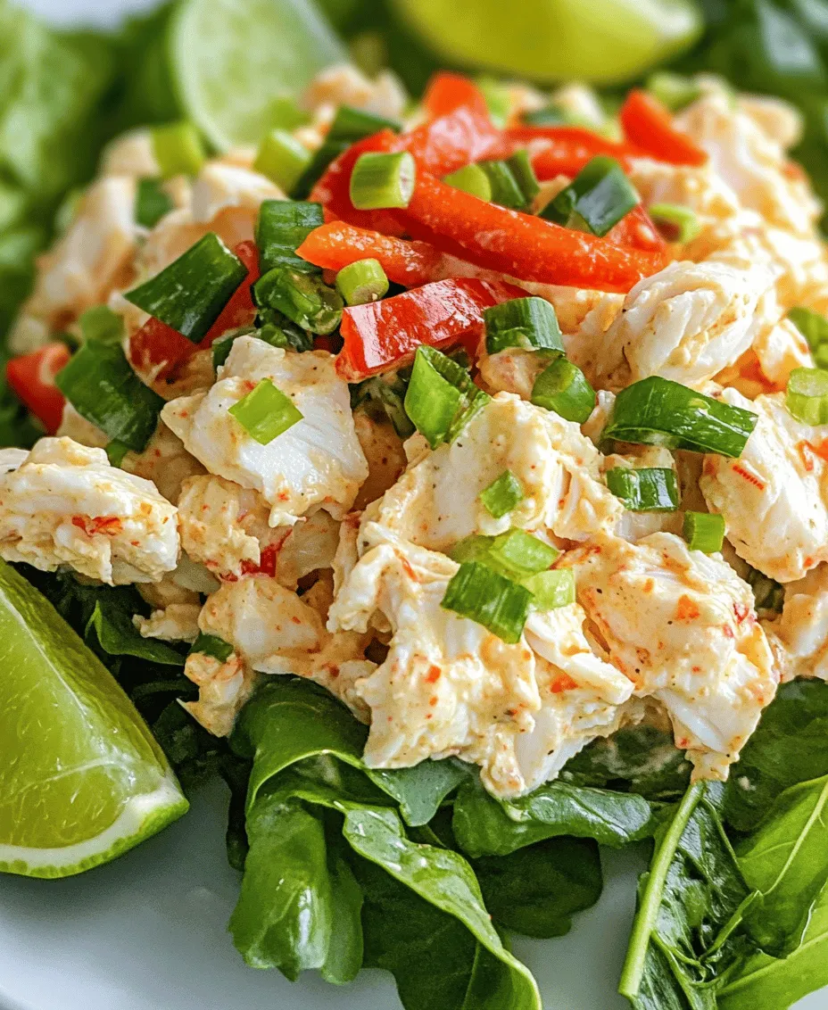 At the core of our Fiery Zesty Crab Salad is high-quality fresh crab meat, ideally lump crab. The choice of crab is crucial, as it significantly impacts the flavor and texture of the dish. Lump crab meat is known for its large, tender pieces that boast a naturally sweet and delicate taste. When selecting crab, fresh is always best; however, if fresh crab is not available, canned or frozen options can be acceptable. Look for products packed in water rather than oil to maintain the crab’s natural flavor.