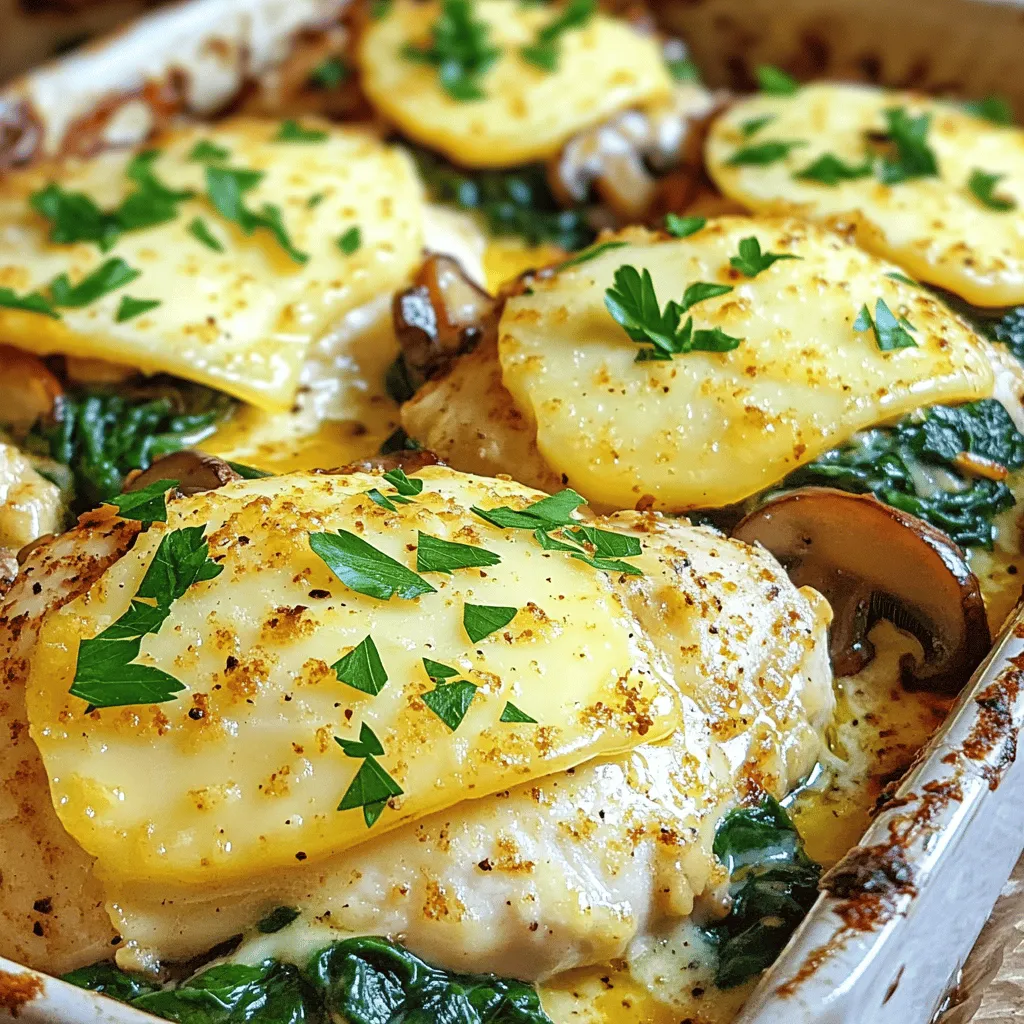 Swiss cheese chicken is a tasty dish that many people love. It combines tender chicken with creamy Swiss cheese and savory mushrooms. This mix creates a comforting meal that feels special and satisfying.