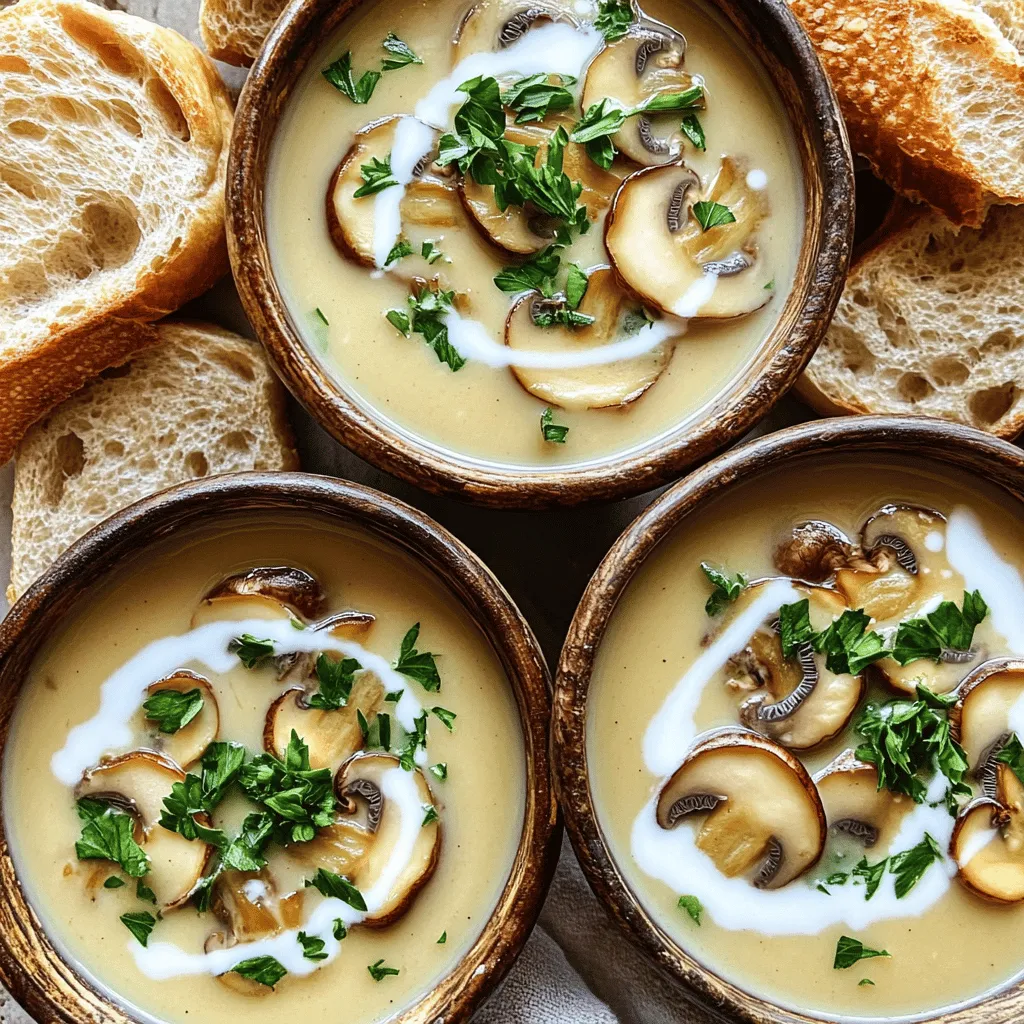 The heart of a good dairy-free mushroom soup lies in its fresh ingredients and rich flavors.