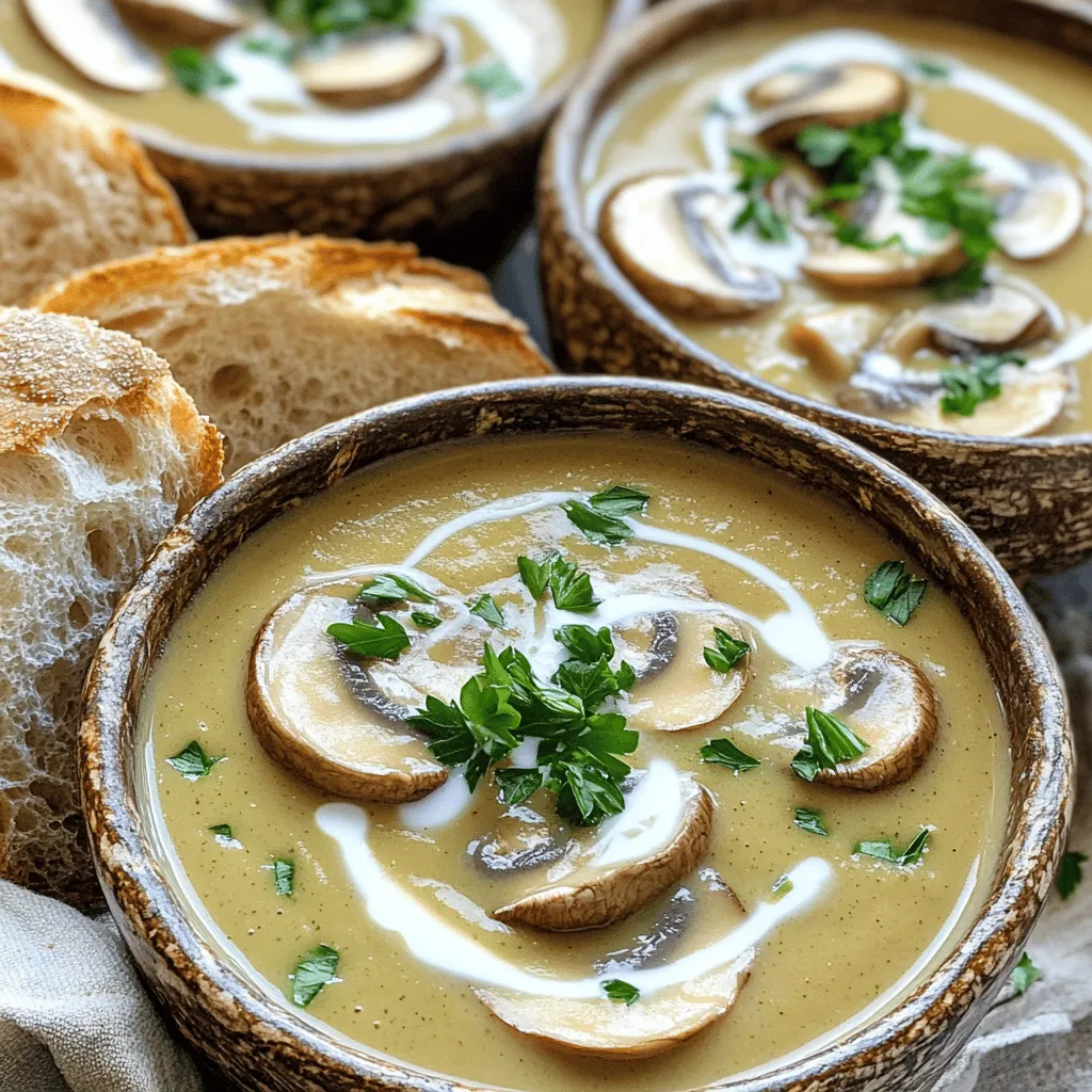 Quick and Creamy Mushroom Soup Without Dairy Delight