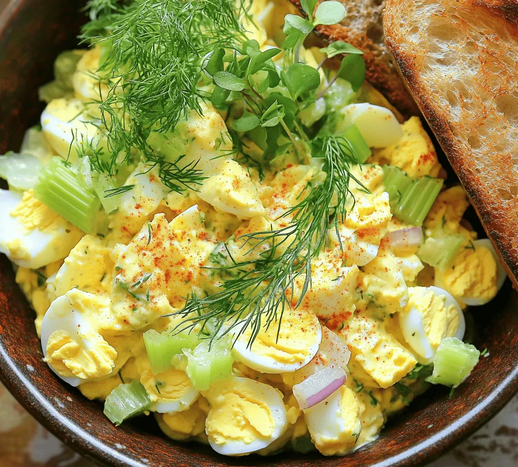 Egg salad is a timeless dish that has graced the tables of countless homes, picnics, and brunches. Its combination of creamy textures and rich flavors makes it a beloved option for both casual and formal gatherings. The versatility of egg salad allows it to be served as a sandwich, a dip, or a stand-alone salad, catering to the preferences of all diners. This Deluxe Classic Egg Salad recipe elevates the traditional dish by incorporating fresh ingredients and unique flavor profiles, ensuring that every bite is as delightful as the last.