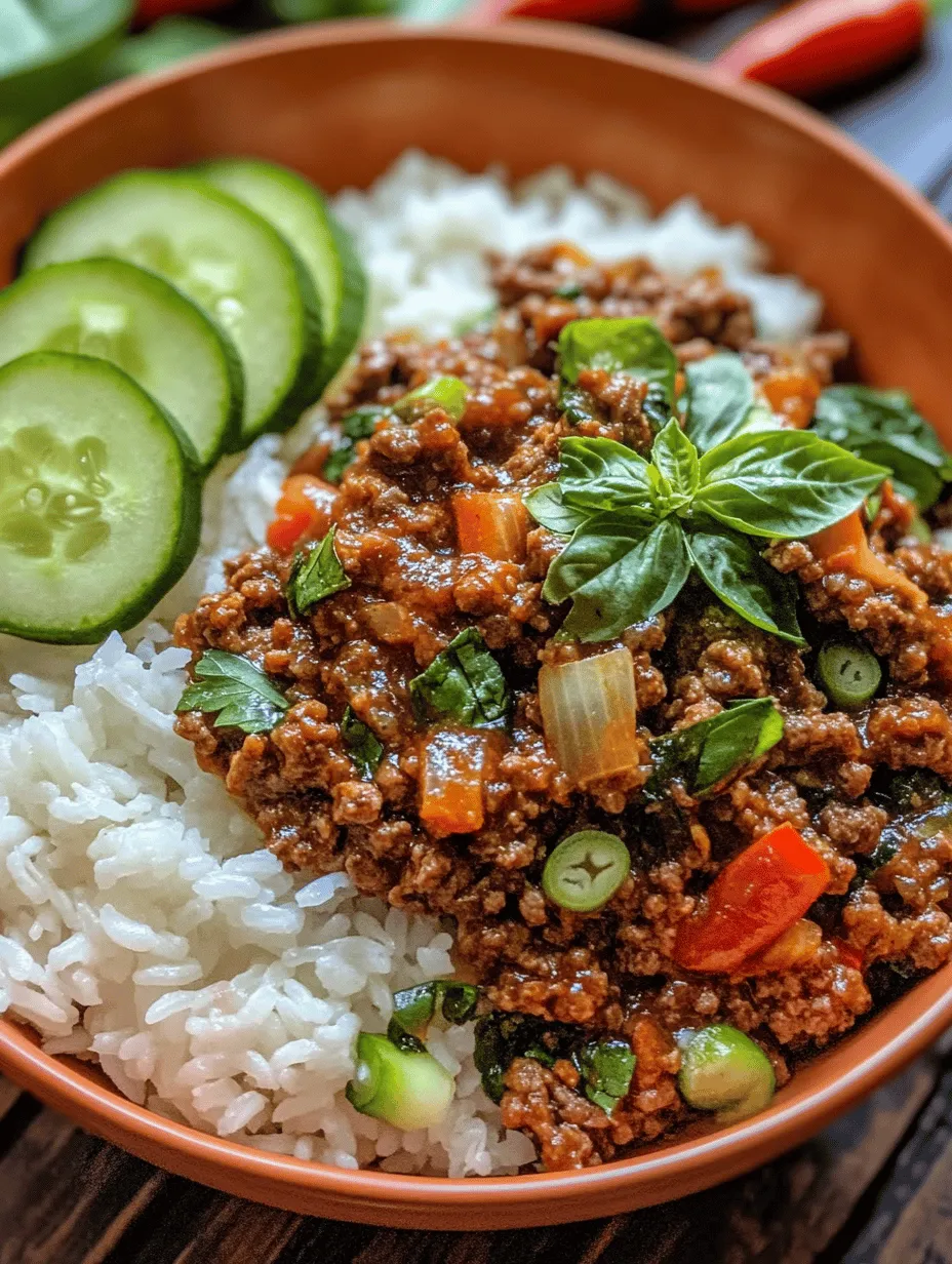 Thai Basil Beef with Rice: A Flavorful Journey into Thai Cuisine