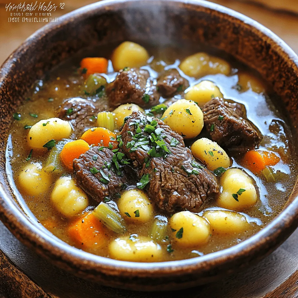 Hearty Potato Gnocchi Beef Stew Easy Comfort Meal