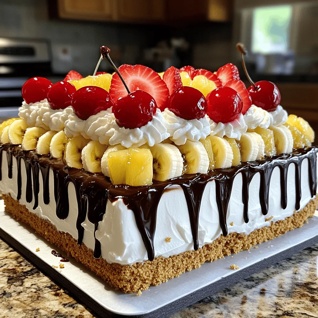 No-Bake Banana Split Cake Easy Delightful Recipe