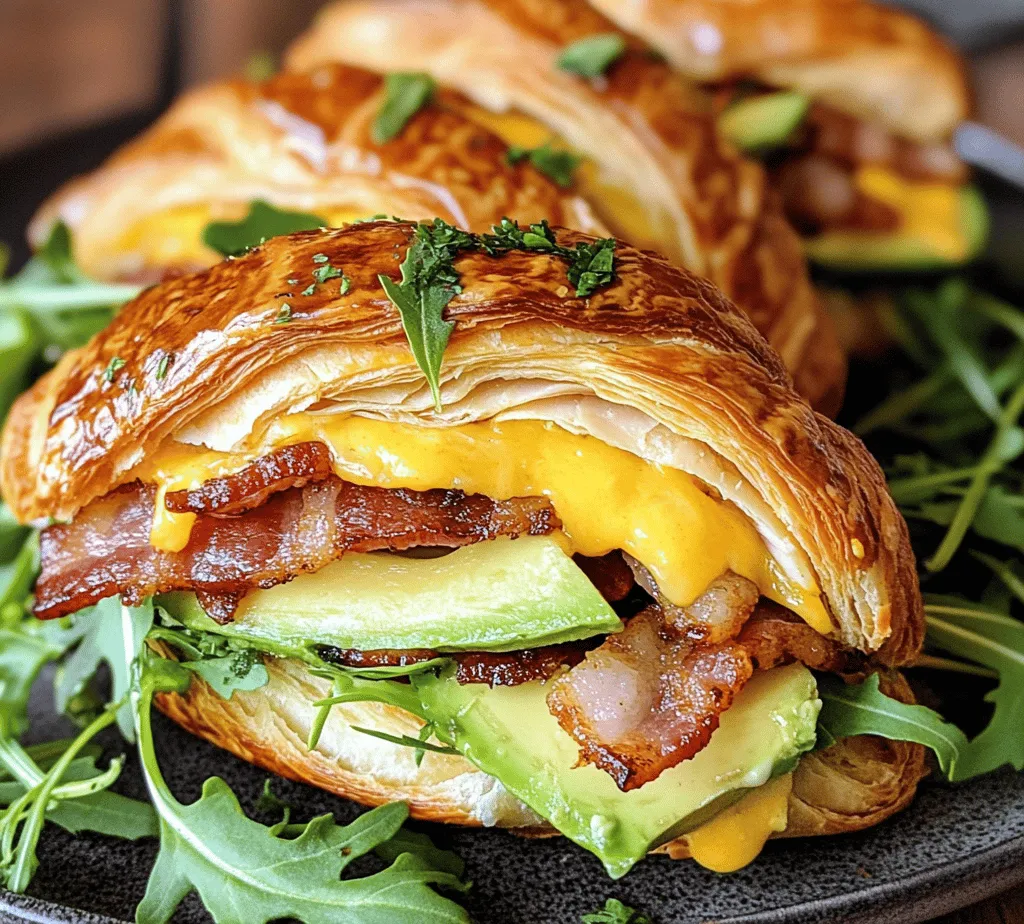 Are you ready to indulge in a culinary delight that combines savory flavors and flaky textures? The Turkey Cheddar Bacon Croissant Delight is not just a meal; it’s an experience that tantalizes your taste buds and leaves you craving more. This recipe stands out for its harmonious blend of tender turkey, sharp cheddar, crispy bacon, and creamy avocado, all nestled within a buttery croissant. Its unique combination of textures—from the light, airy croissant to the rich, savory fillings—makes this dish a favorite among food lovers.