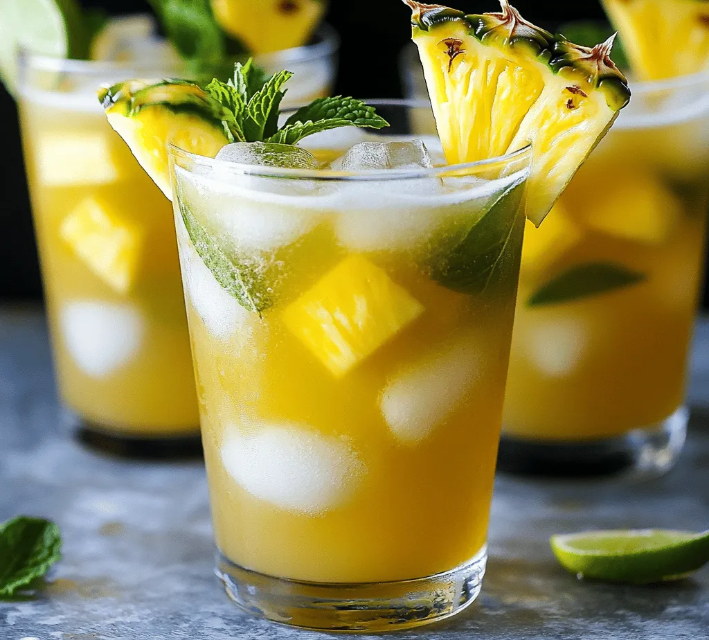 Imagine sipping on a cocktail that transports you straight to a sun-soaked beach, where the ocean waves gently lap against the shore, and the warm breeze carries the sweet scent of tropical fruits. The Tropical Pineapple Bliss Cocktail is just that—a refreshing and vibrant drink that encapsulates the essence of paradise in a glass. With its bright yellow hue and invigorating flavors, this cocktail is perfect for hot summer days, festive celebrations, or simply unwinding after a long week.