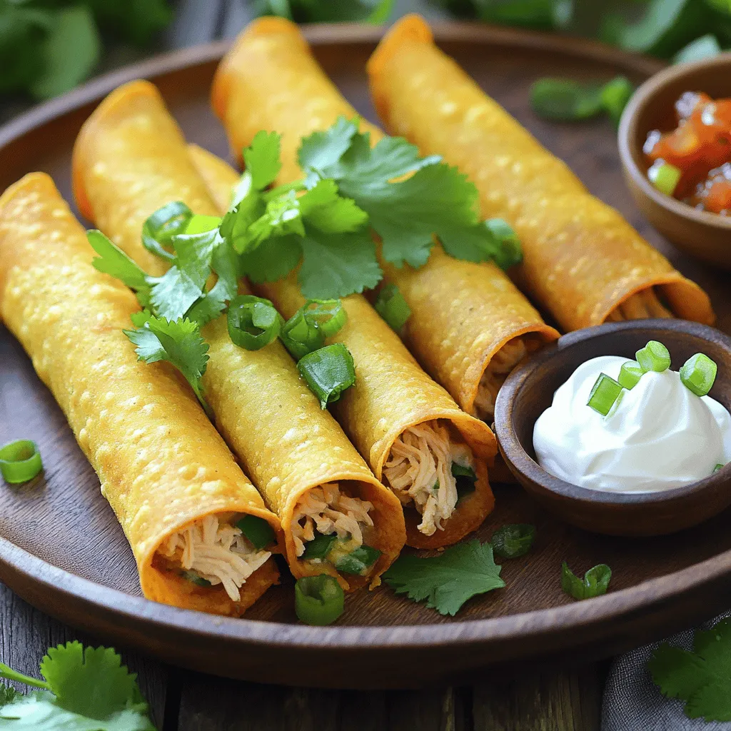 Crispy Chicken Taquitos Irresistible Party Snack Recipe