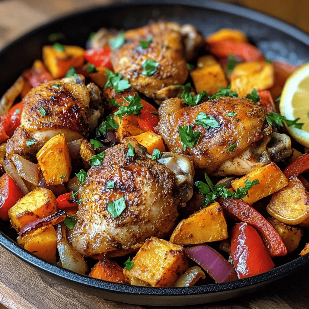 One-Pan Chicken and Sweet Potato Skillet Delight