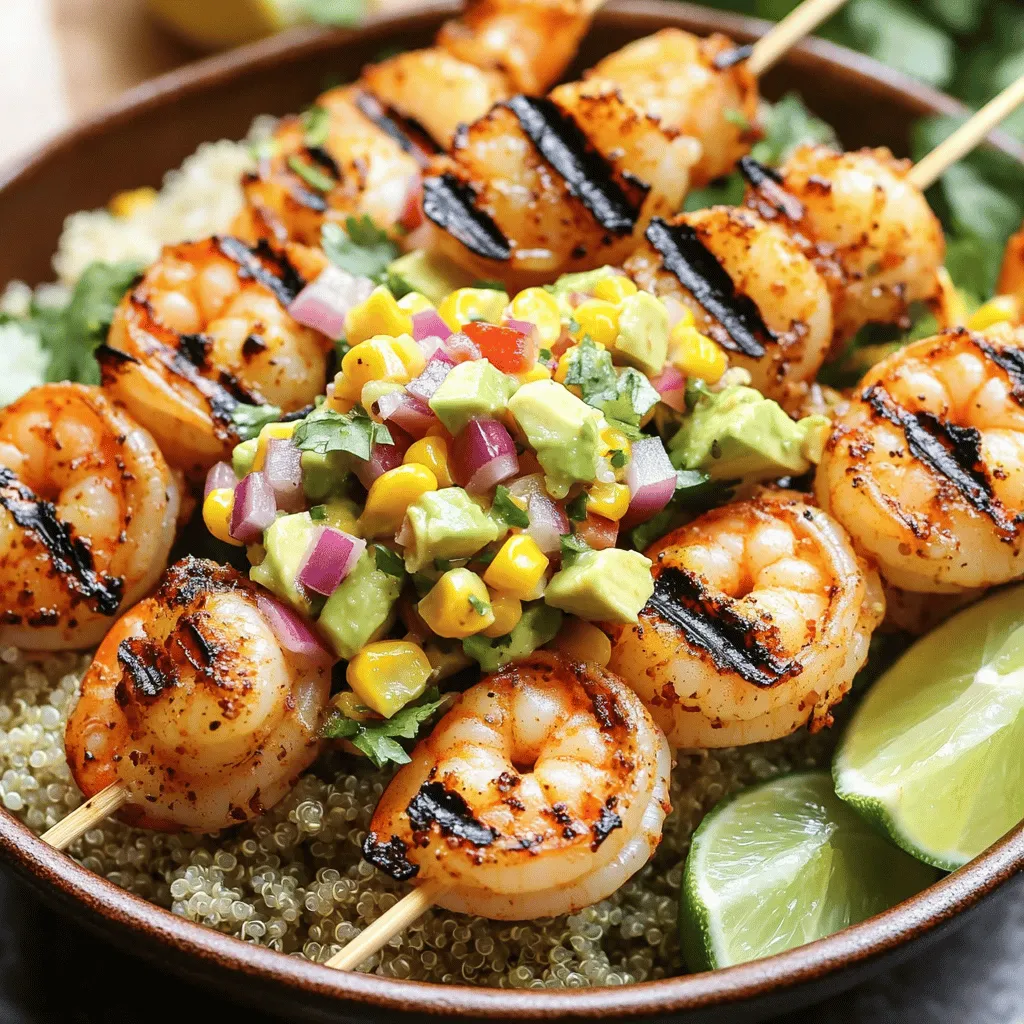 Grilled Shrimp Bowl with Avocado and Corn Salsa Delight