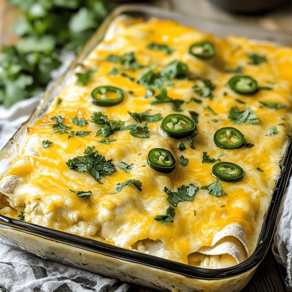 Cheesy White Chicken Enchiladas: A Comforting Delight