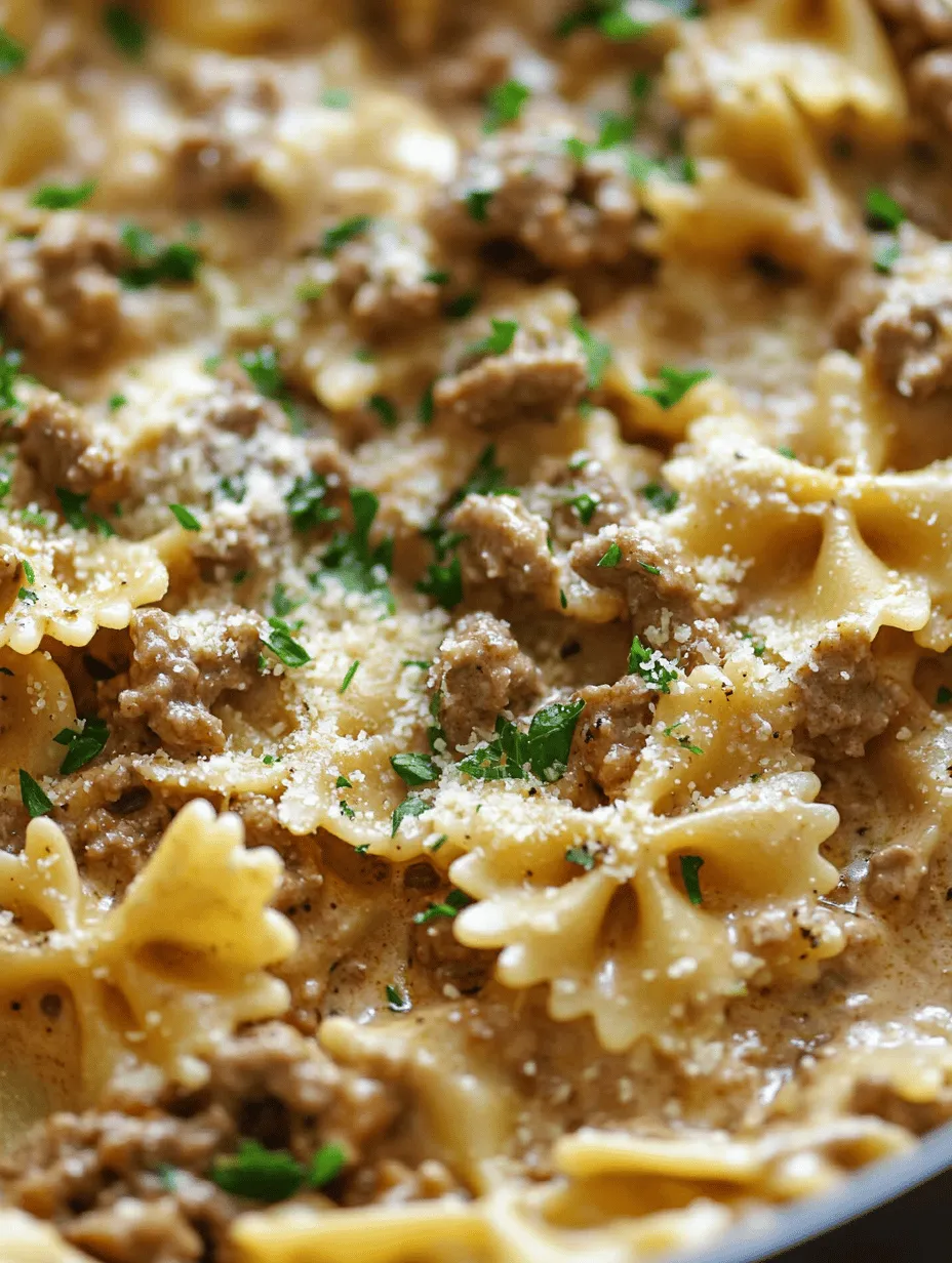 Creamy Beef and Bowtie Pasta: A Comforting Culinary Delight