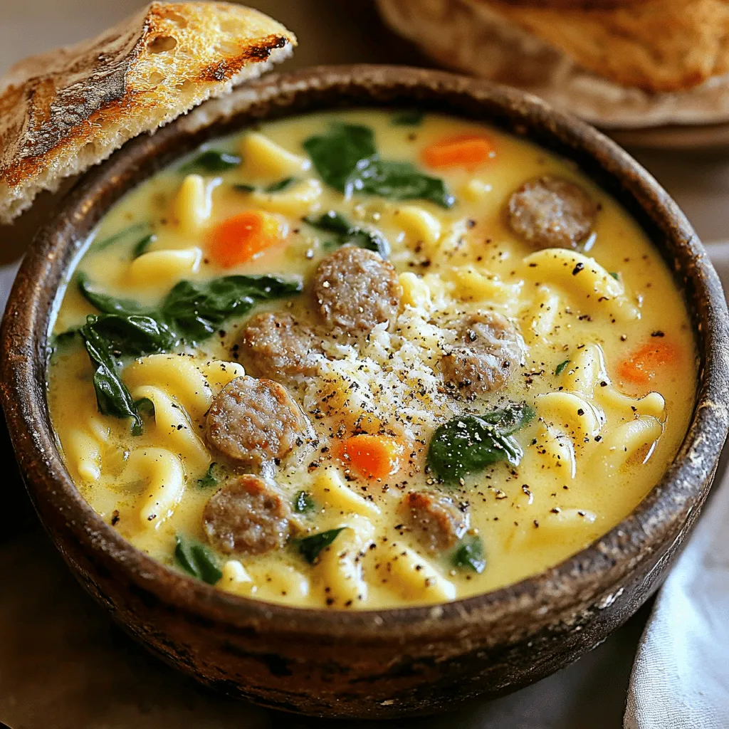 Creamy Parmesan Sausage Ditalini Soup Comforting Meal