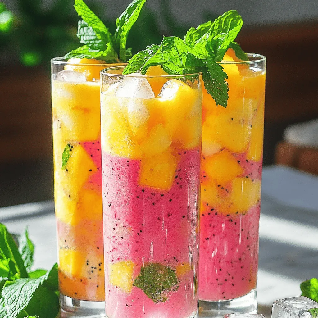 Mango Dragonfruit Refresher Refreshing Summer Drink