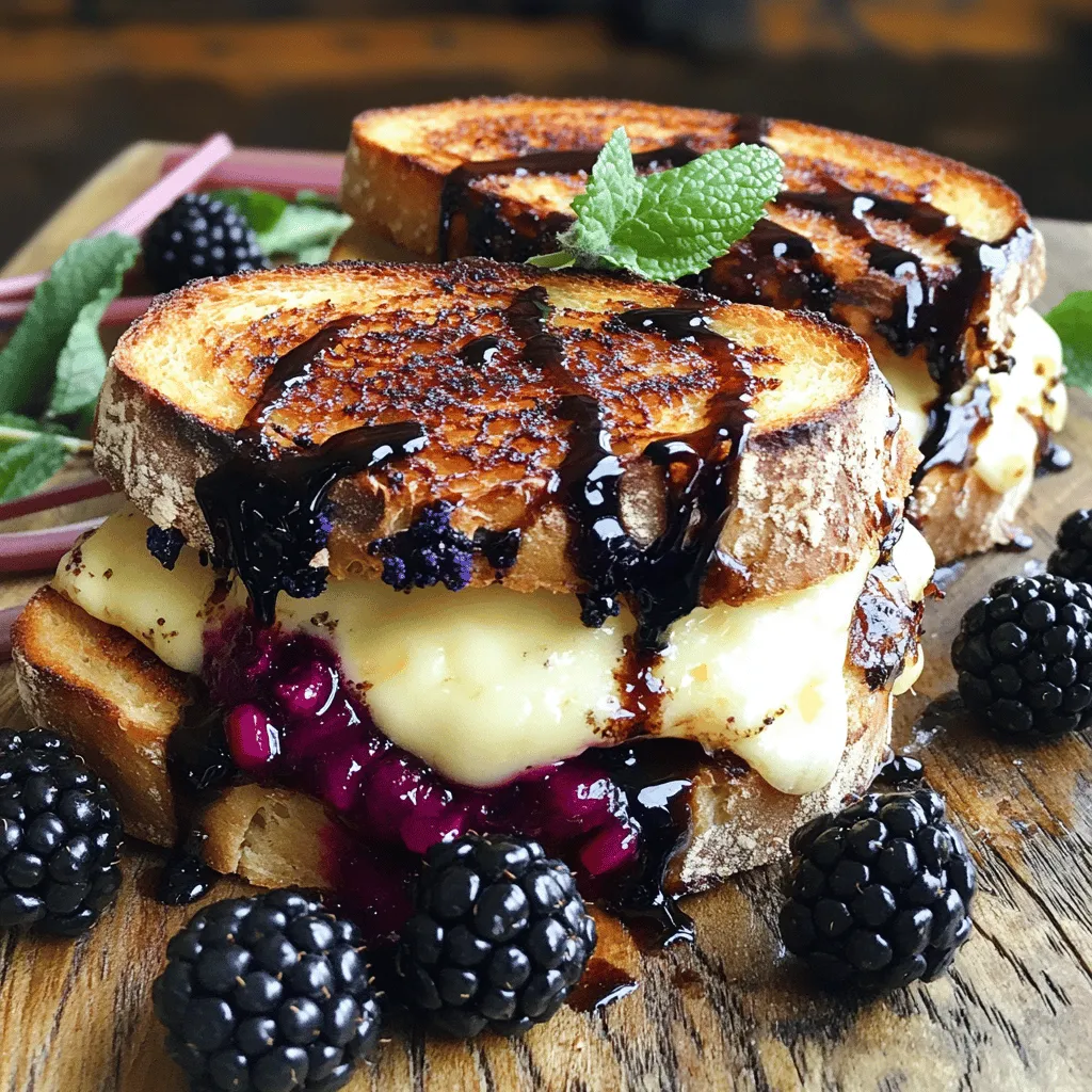 Blackberry Balsamic and Brie Grilled Cheese Delight