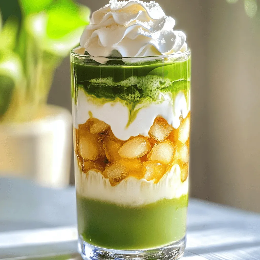 To make a great iced brown sugar matcha latte, you need a few simple ingredients. The essential items are matcha green tea powder, hot water, milk, brown sugar, and ice cubes. Each plays a key role in creating the drink