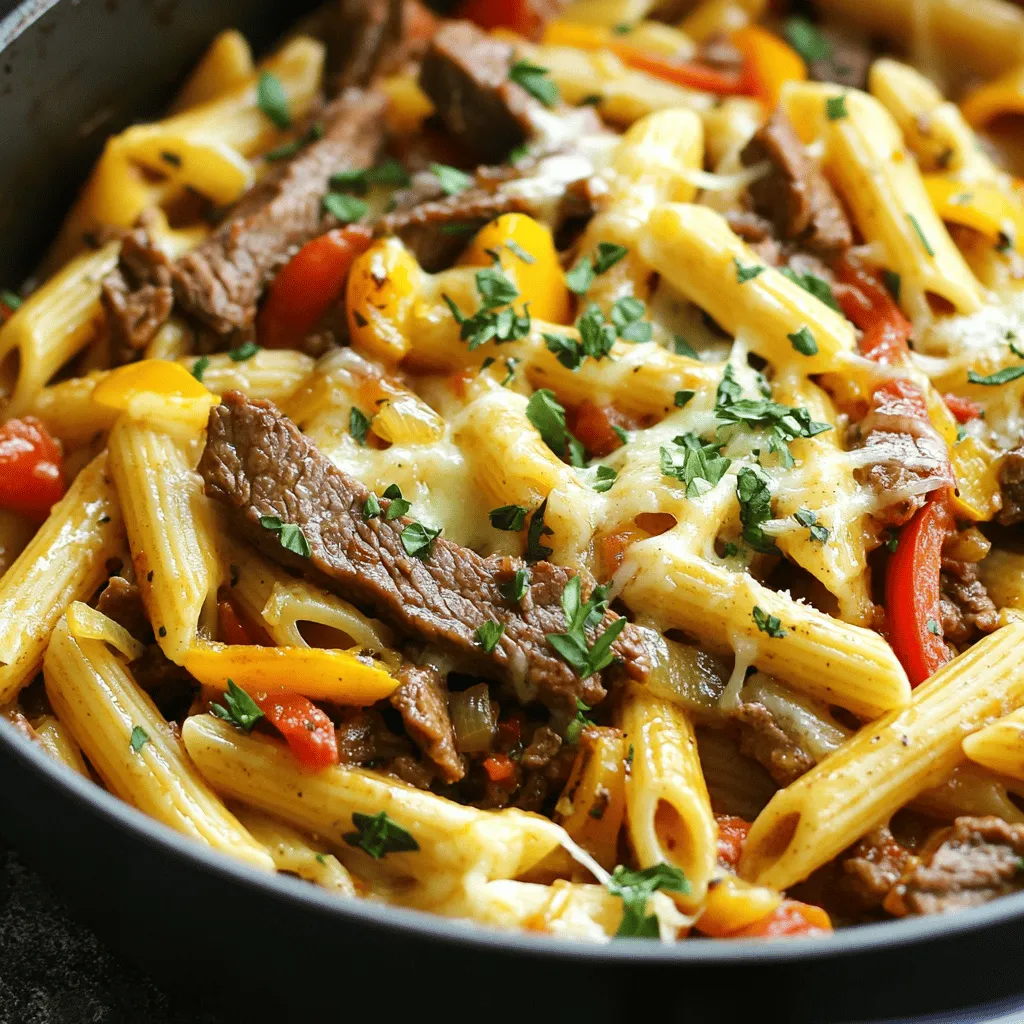 One-Pot Philly Cheesesteak Pasta Recipe