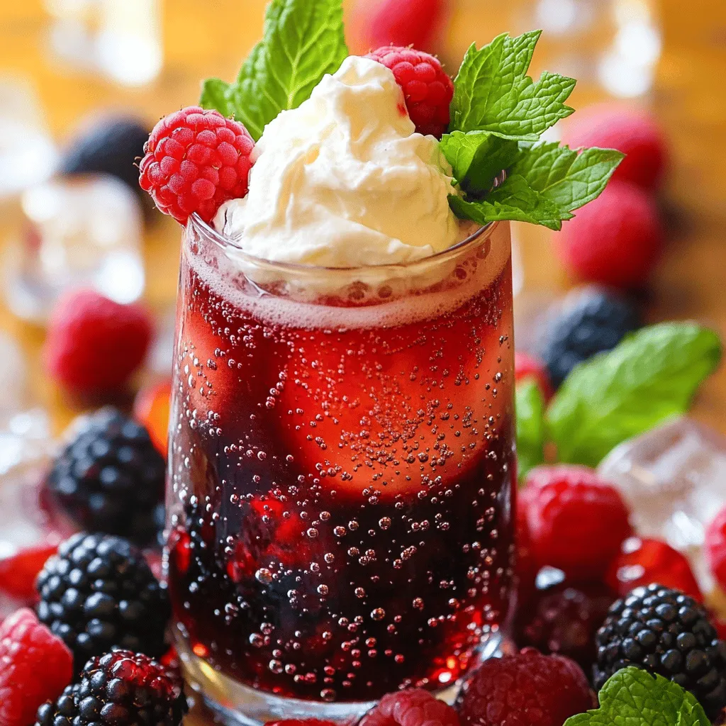 Berry Italian Cream Soda Refreshing Summer Delight