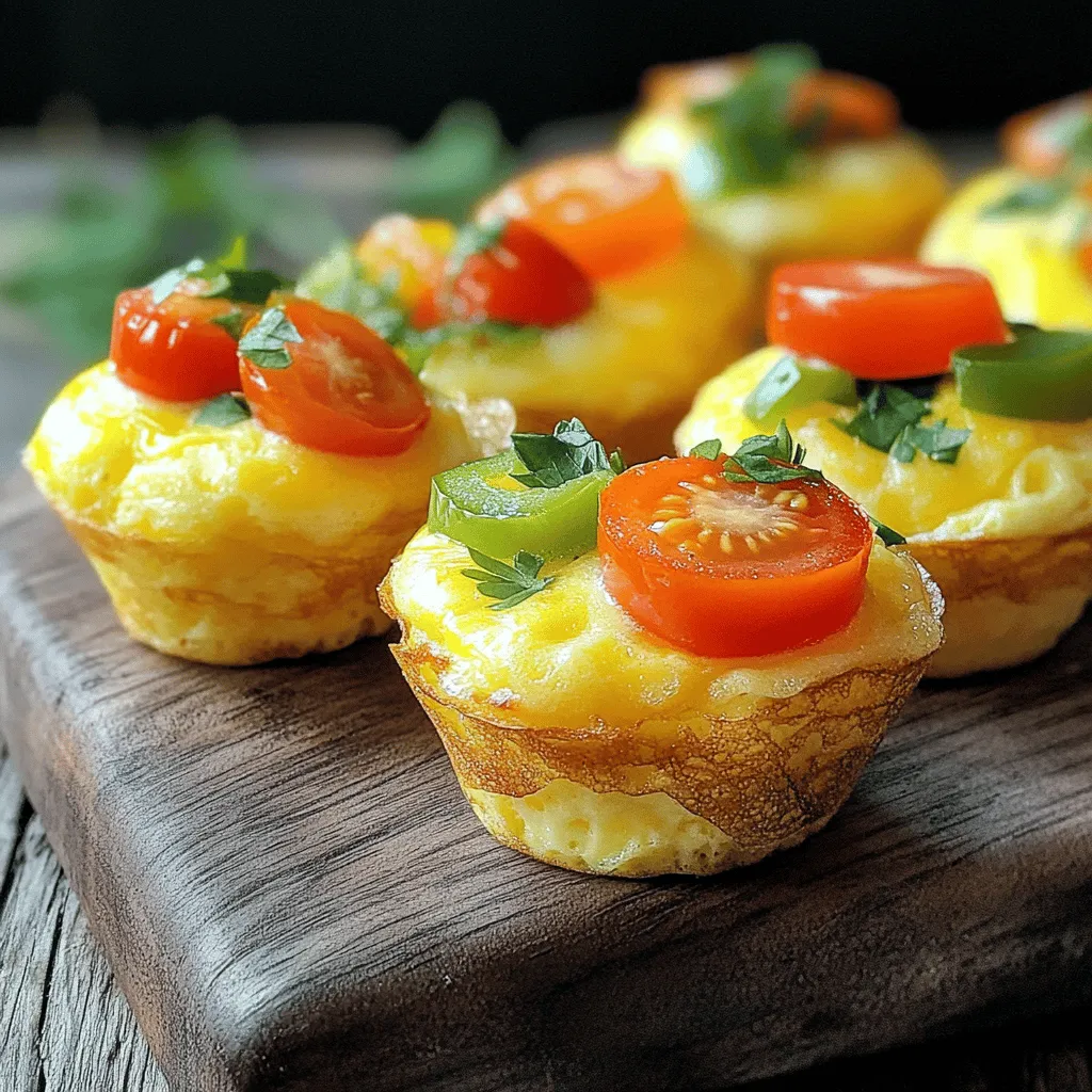 - 6 large eggs - 1/2 cup milk - 1 cup bell peppers (mixed colors), finely chopped
