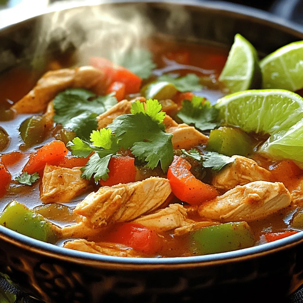 Easy Chicken Fajita Soup Simple and Quick Recipe
