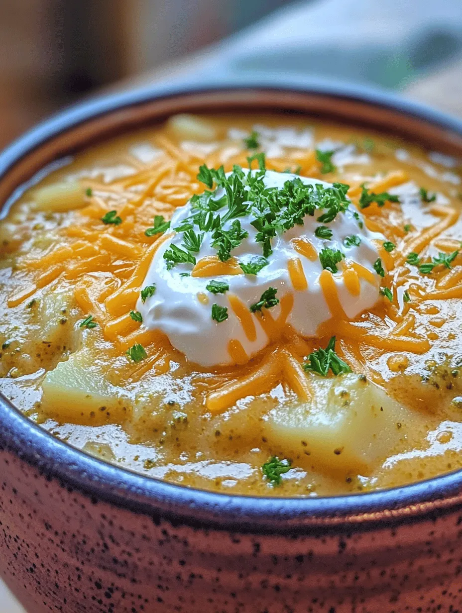 Cheesy Broccoli Potato Bliss Soup