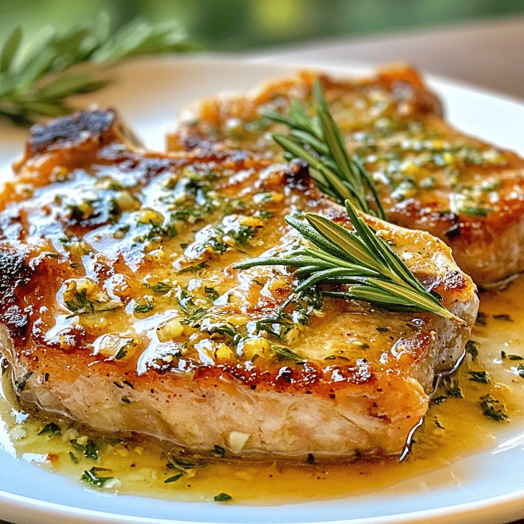 Rosemary Garlic Butter Pork Chops Recipe