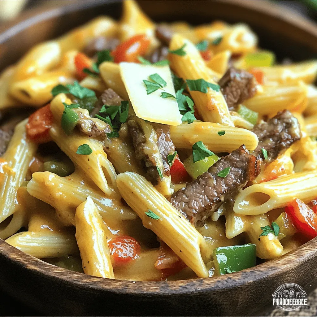 Philly Cheesesteak Pasta Delight Recipe