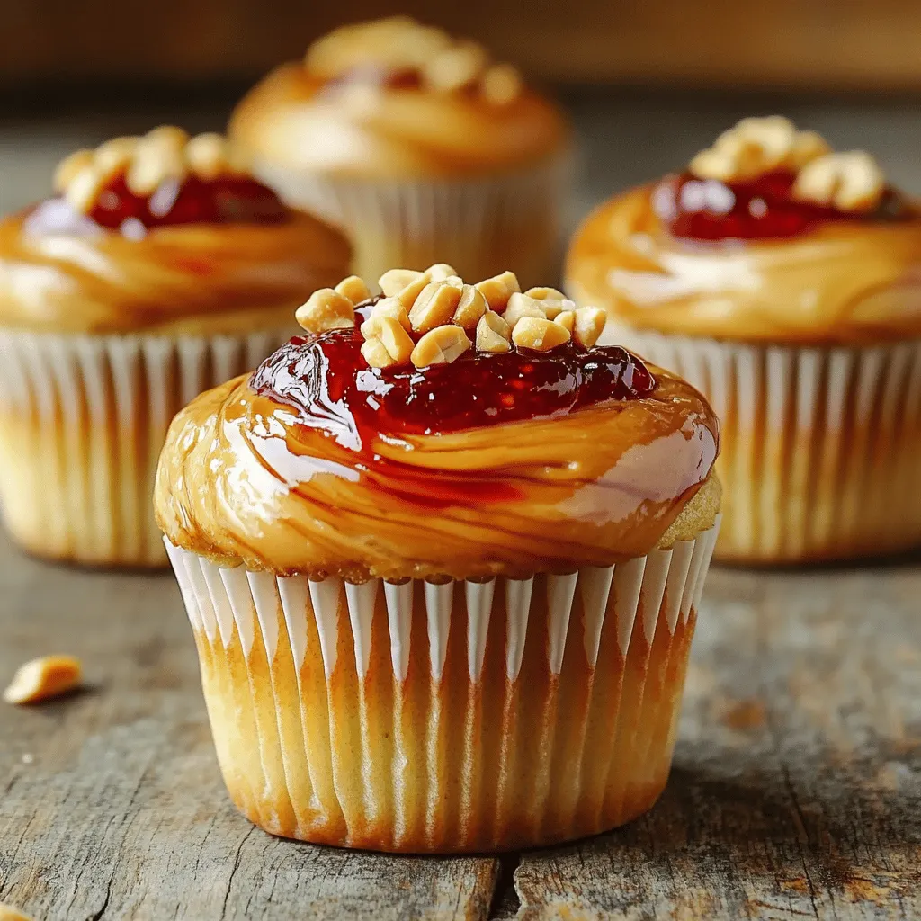 Peanut Butter and Jelly Cupcakes Irresistible Delight