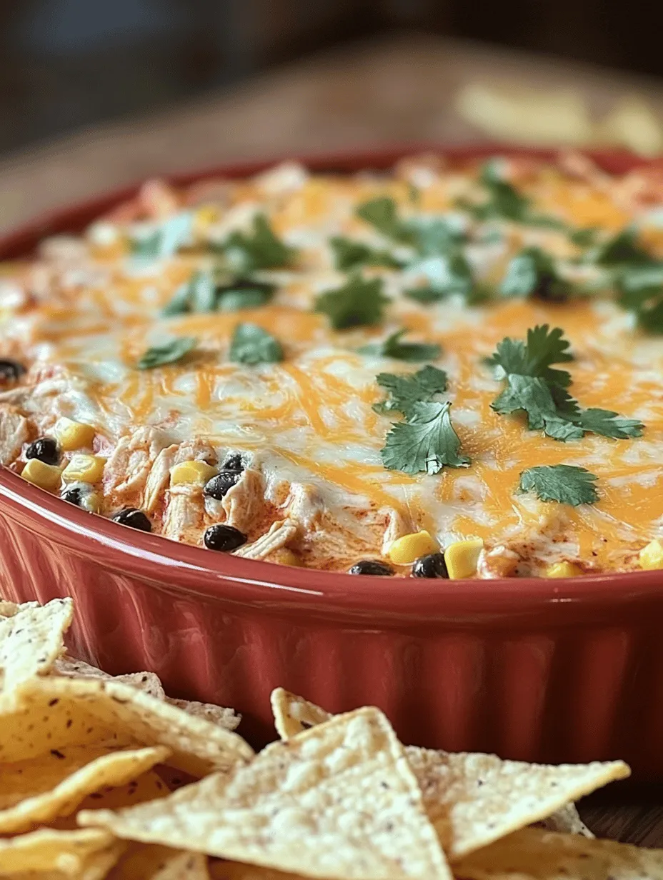 Cheesy Black Bean &#038; Corn Buffalo Chicken Dip Recipe