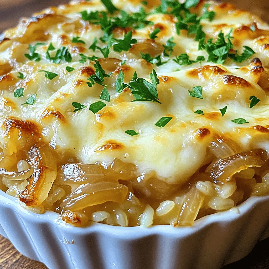 French Onion Soup Rice Hearty Comfort Food Recipe