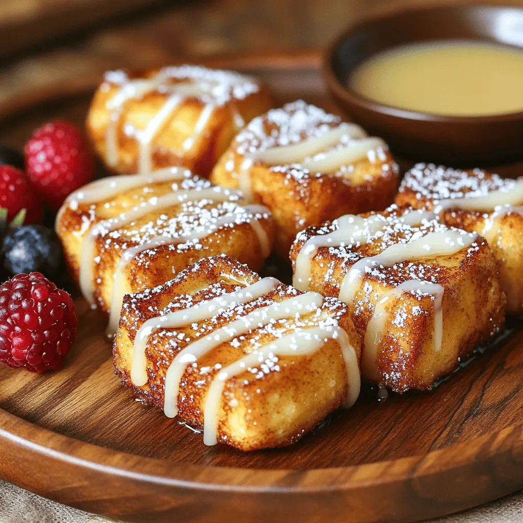 To make cinnamon roll French toast bites, you need a few simple items. Here is a list of the essential ingredients.