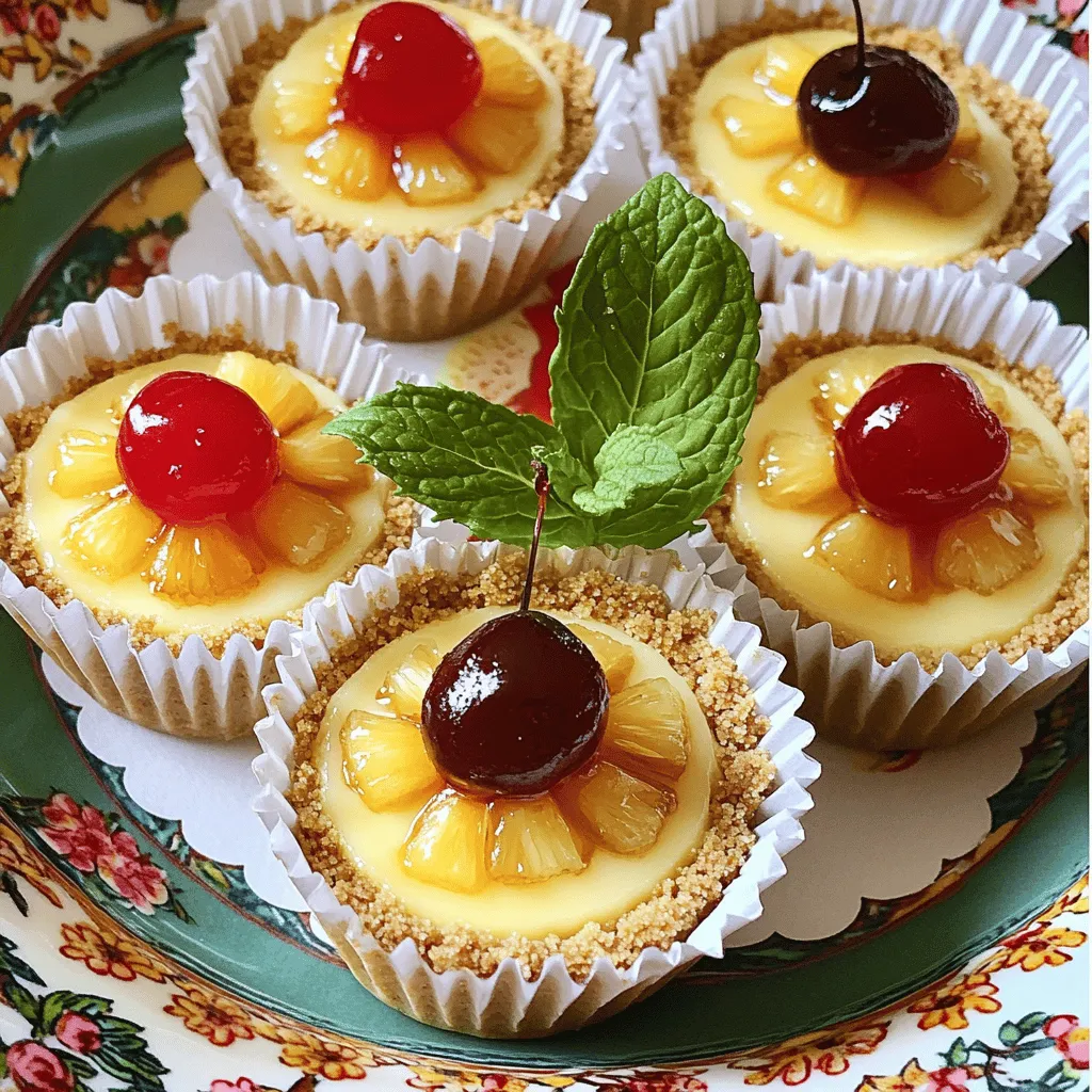 Mini Pineapple Upside-Down Cheesecakes Delightful Treat