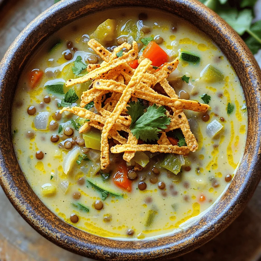 Creamy Vegan Lentil Tortilla Soup for Cozy Nights