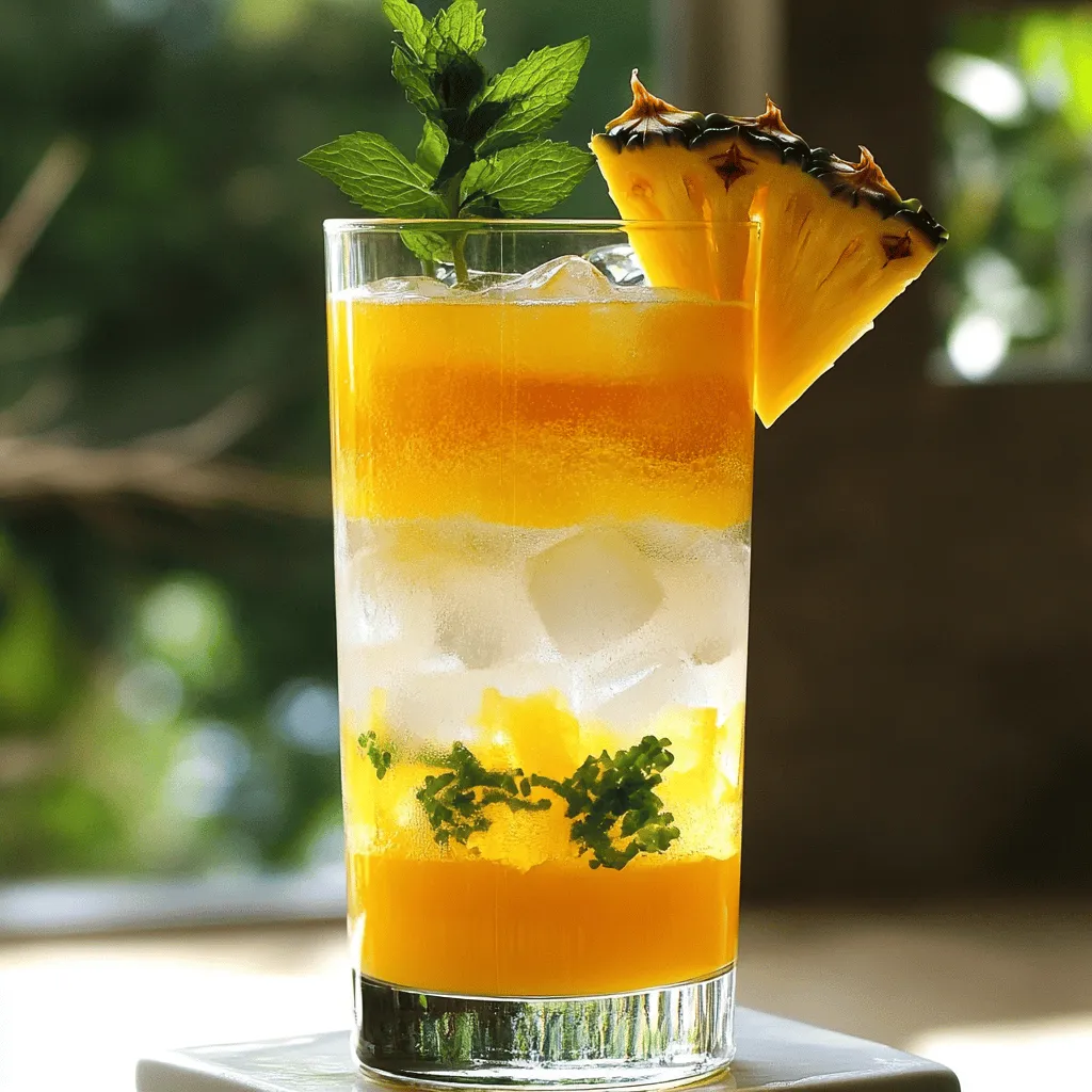 Tropical Pineapple Bliss Mocktail: A Refreshing Non-Alcoholic Delight