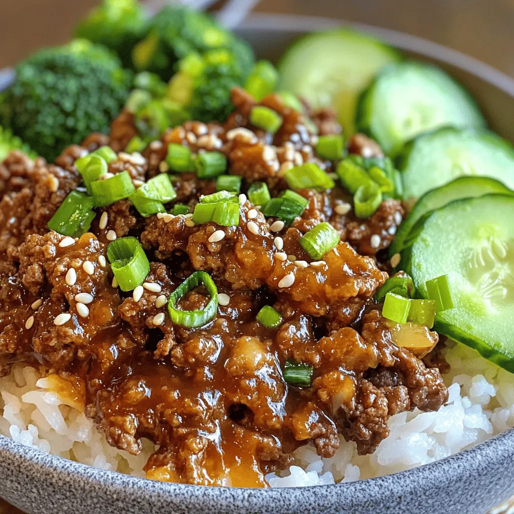 Korean Ground Beef Bowl with Sesame Sprinkles