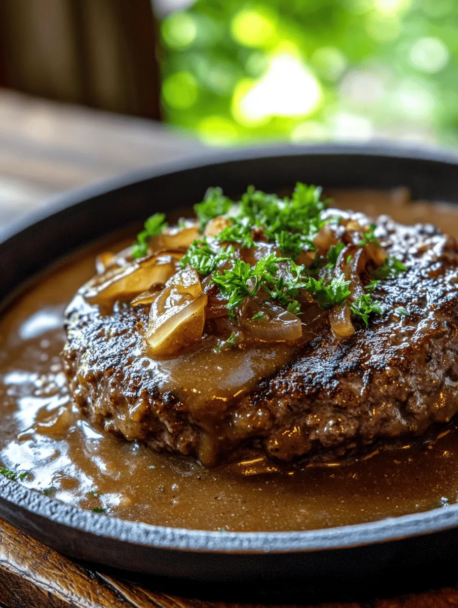 Sizzling Hamburger Steak with Savory Onion Gravy: A Comfort Food Classic