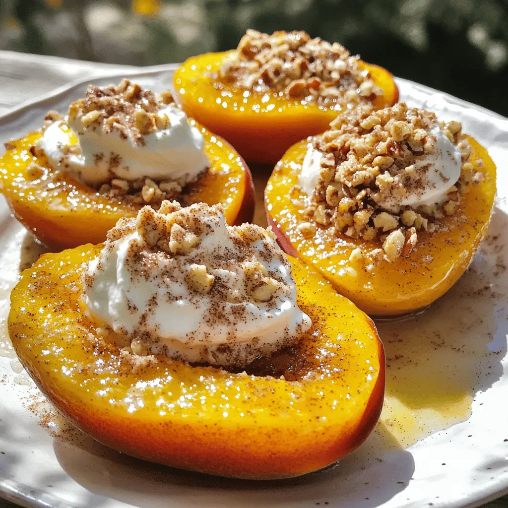 Cinnamon Sugar Baked Peaches Irresistible Dessert Delight