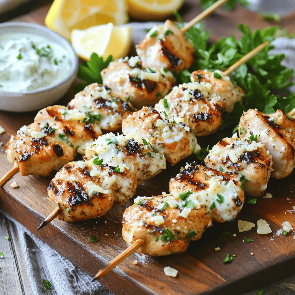 Garlic Parmesan Chicken Skewers Savory and Simple Recipe