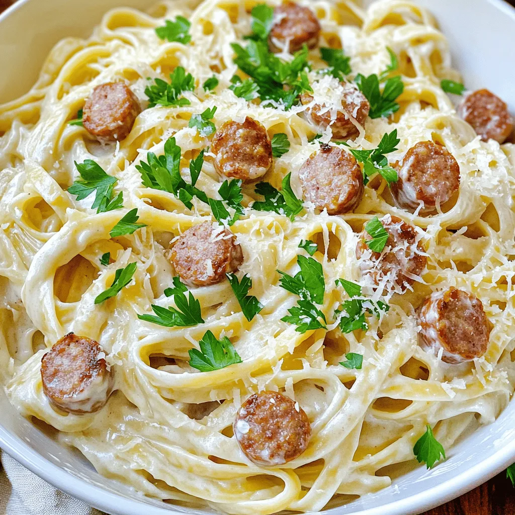 Sausage Alfredo Pasta Deliciously Creamy Delight