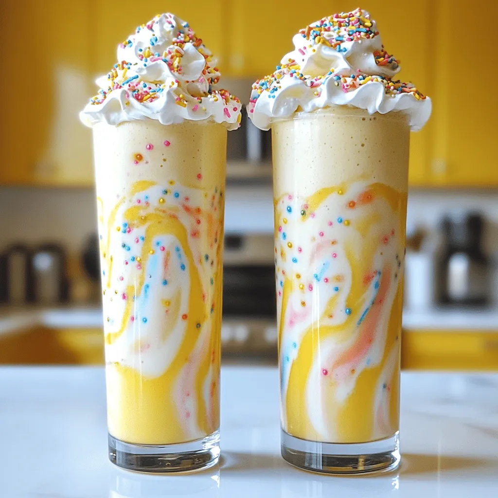 Cake Batter Milkshake Irresistible Homemade Treat