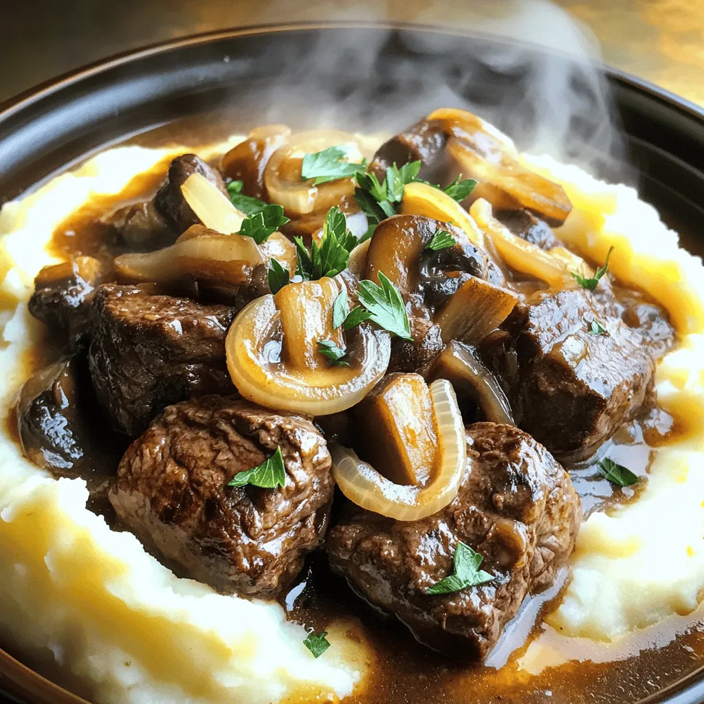 The right ingredients make all the difference in your wine braised beef with mushrooms recipe. Start with beef chuck roast. This cut has great flavor and fat, making it ideal for braising. For this dish, I recommend using two pounds of beef chuck, cut into two-inch cubes. This size helps the meat cook evenly and become tender.