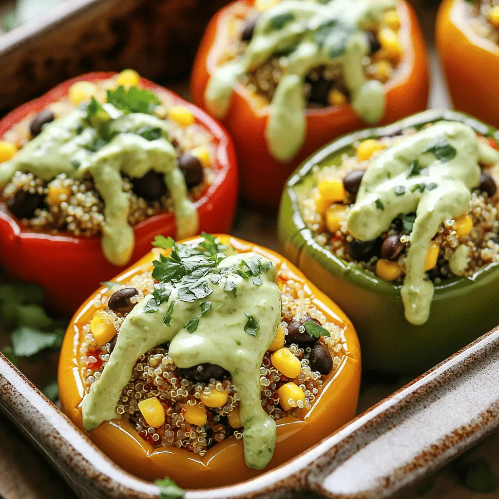 Healthy Dinner Recipe Quinoa-Stuffed Peppers Delight